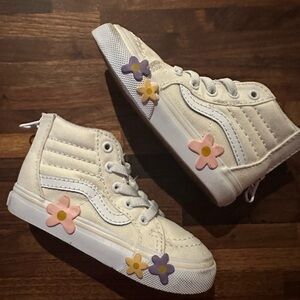 Toddler Vans Sk8-Hi Zip Flower Size 6.5